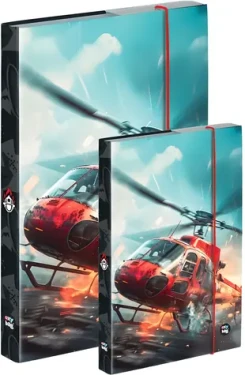 OXYBAG Box na sešity A4+A5 Hasiči / Box na sešity / laminovaný / zavírání na gumičku (0-056H26)