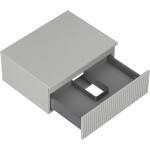 MEXEN/S - Rivel koupelnová skříňka pod umyvadlo 60 cm s deskou, 1 šuplík, reliéf , šedá mat 91A20-06023-1-BFC62