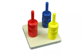 Moyo Montessori Moyo Montessori Barevné kroužky na 3 kolících