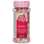 FunCakes Cukrové zdobení Srdíčka růžové a bílé 60 g