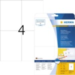 Herma 8016 Fóliové etikety 45.7 x 21.2 mm fólie, lesklá transparentní 1200 ks trvalé laserová tiskárna, kopírka, barevná