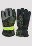 Rukavice Noviti RN068 Chlapecké lyžařské vzory žlutá 16 cm