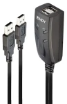 Lindy USB přepínač klávesnice a myši černá / KVM switch / 3x USB 2.0 / kabel 1,1 m (32165)