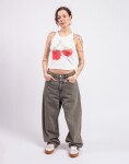 Thinking MU Blurry Cherry Harriet Top WHITE M