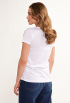 Monnari Trička Dámské tričko s ozdobným potiskem White 2XL