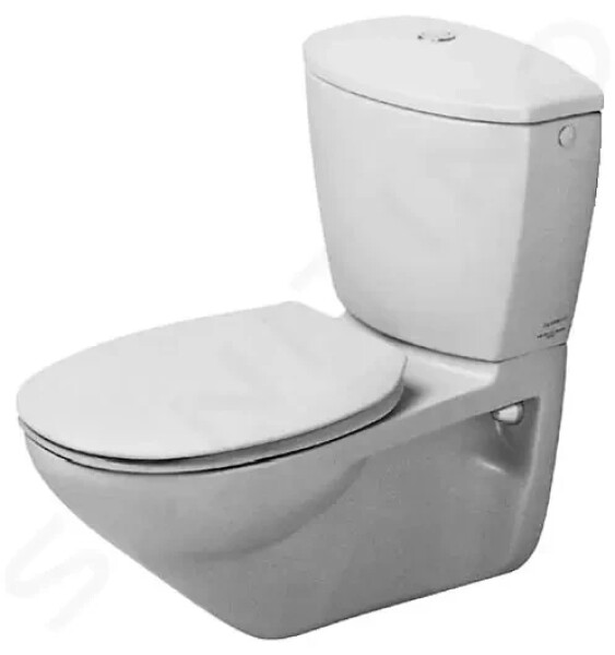 DURAVIT - Duraplus WC kombi mísa, závěsná, zadní odpad, WonderGliss, bílá 01950900001