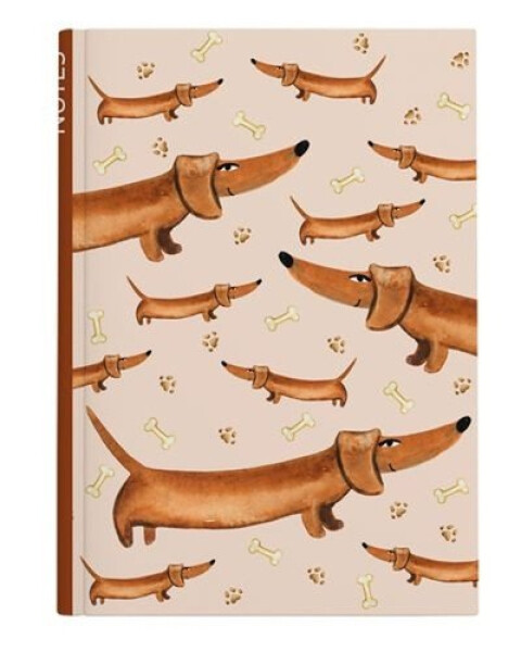 Notes prázdný - A5 - lamino - Jezevčíci