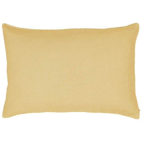Ib Laursen Lněný povlak na polštář Lemon Drop 40 × 60 cm, žlutá barva, textil
