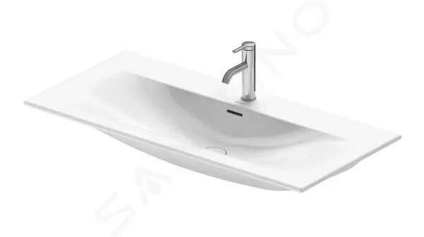 DURAVIT - Viu Umyvadlo 1030x490 mm, s přepadem, s otvorem pro baterii, WonderGliss, bílá 23441000001