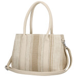 Luxusní dámská koženková kabelka do ruky Monica, taupe