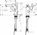 HANSGROHE - Talis E Umyvadlová baterie s výpustí, kartáčovaný bronz 71754140