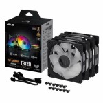 ASUS TUF GAMING TR120 ARGB Reverse (3ks) černá / 120mm / Hydraulic bearing / 2000 RPM / 76.3 CFM / 29 dB (90DA00D0-B09020)