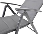 Rojaplast ZWC-235 zahradní polohovací křeslo hliníkové - šedá