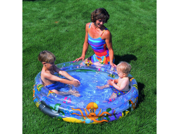 Bazén dětský nafukovací s rybičkami 102x25cm 3 komory v sáčku 2+ - Alltoys Bestway