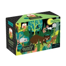 Mudpuppy Puzzle Zvířátka v lese - svítí ve tmě