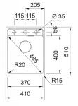 FRANKE - Maris Fragranitový dřez MRG 610-37 RTL, 41x51 cm, kašmír 114.0661.446