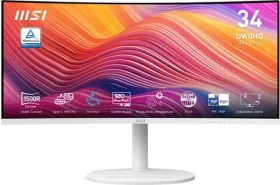 34" MSI Modern MD342CQPWDE bílá / Monitor / VA / 3440x1440 / 21:9 / 120Hz / 300cd/m2 / HDMI+DP (9S6-3PC59H-040)