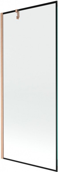 MEXEN/S - Next vanová zástěna FIX 80 x 150, černá vzor, měď kartáčovaná 895-080-000-00-70-65