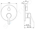 HANSA - Ronda Baterie pod omítku pro 2 spotřebiče, chrom 83849573