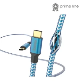 Hama Reflective modrá / Nabíjecí kabel / USB-C – USB-C / 1,5 m / nylon