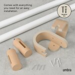 Roztažitelná garnýž 107-305 cm Umbra Bellwood - bílá/přírodní