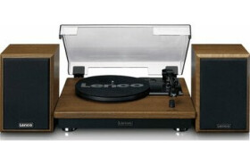 Lenco LS-100WD + 2x reproduktor / Gramofon / 33 45 78 RPM / RCA / Bluetooth / AUX IN / 10W RMS (LS100WD)