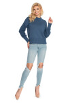 Dámský svetr 70035 Jeans modrá - PeeKaBoo UNI jeans-modrá