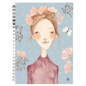 Zápisník autorskou ilustrací Ivony Knechtlové Slečna věnečkem Ivona Knechtlová