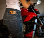 Dámské kalhoty na moto Trilobite Parado doublelayer Aaa regular fit blue level 2 - 26 / modrá