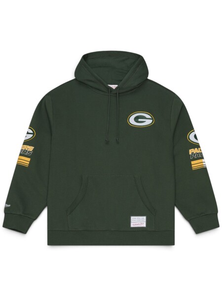 Mitchell & Ness Pánská mikina Green Bay Packers NFL Triple Check Hoodie Velikost: M