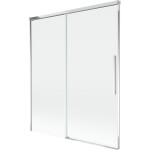 MEXEN/S - Rox vanová zástěna 2-křídlová posuvná 140 x 150, transparent, chrom 8C9-140-001-01-00
