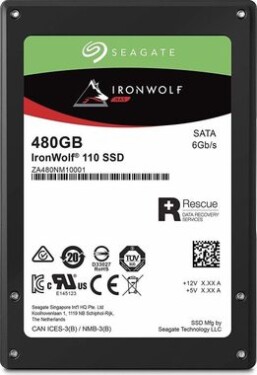 Seagate IronWolf 110 480GB SSD / 2.5 SATA III / TLC / R: 560 MBps / W: 535 MBps / IOPS: 75K 50K / MTBF 2mh (ZA480NM10011)