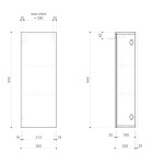 SAPHO - ESPACE skříňka 35x94x22cm, 1x dvířka, levá/pravá, dub alabama ESC110-2222
