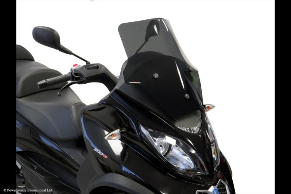 Piaggio Mp3 125, 300, 400, 500 11-18 Skútr plexi Powerbronze 455 mm - tmavě kouřová