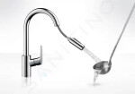 HANSGROHE - Focus M41 Dřezová baterie s výsuvnou sprškou, vzhled nerezu 31815800