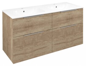 SAPHO - CIRASA umyvadlová skříňka s dvojumyvadlem 121x66x46cm, dub alabama CR121-2222-21