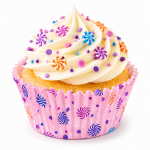 Cake star papírové košíčky na muffiny a cupcakes barevné 50x30 mm 100ks-vzor 14
