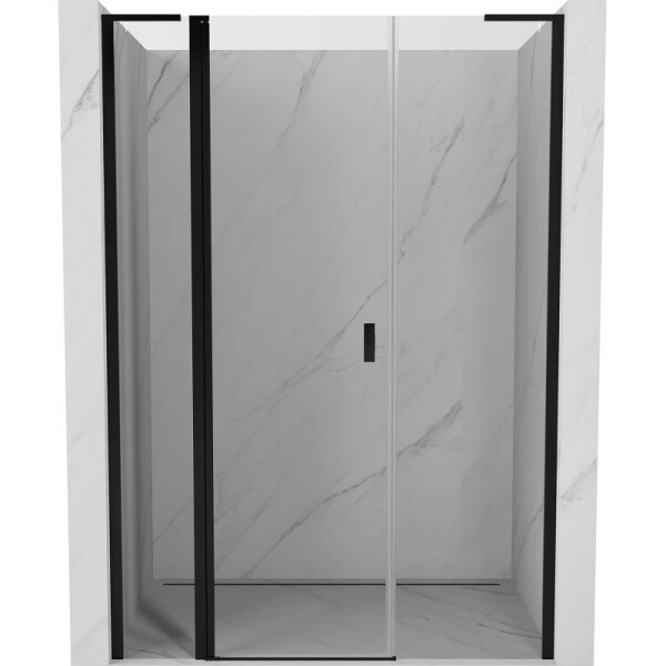 MEXEN/S - Mist L sprchové dveře křídlové 150, transparent, černá 8A4L-150-001-70-00