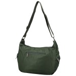 Trendy dámská textilní crossbody kabelka Coveri Iballa, tmavě zelená
