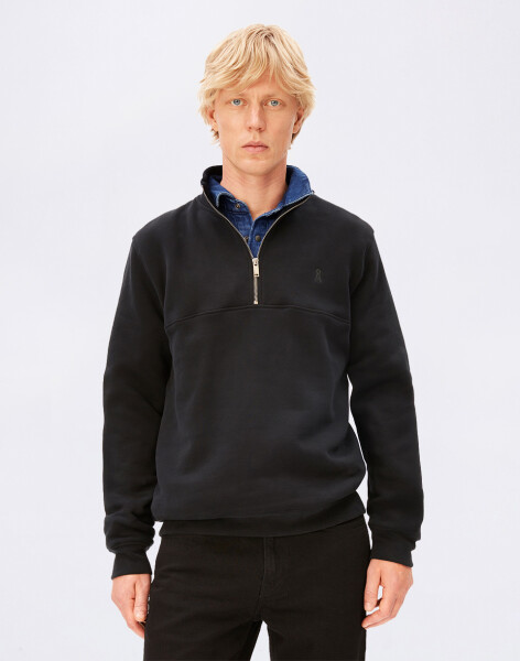 Armedangels Waarlo Fleece Troyer 105 black S