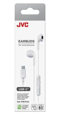 JVC HA-FR17UC bílá / Sluchátka do uší / USB-C / mikrofon / IPX2 (HA-FR17UC-WV)