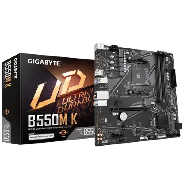 GIGABYTE B550M K / B550M / AM4 / 4x DDR4 / PCIEx16 / 1x GLAN / mATX (B550M K)