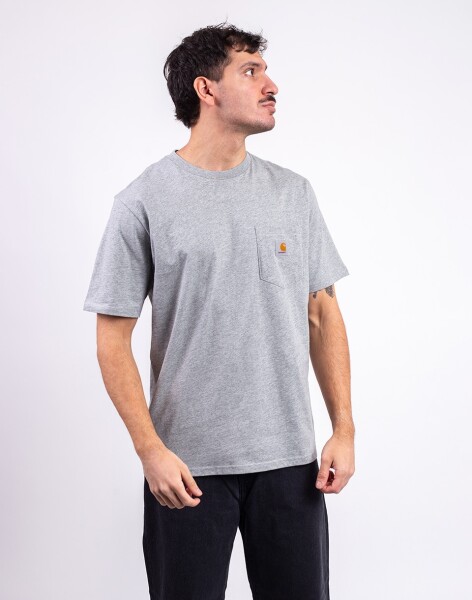 Tričko Carhartt WIP S/S Pocket T-Shirt Grey Heather