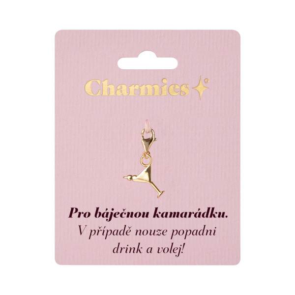 Zlatý přívěsek drinku - Báječná kamarádka - Albi