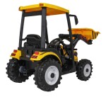 Mamido Dětský elektrický traktor MEGA D68 24V s přívěsem žlutý