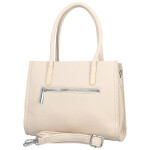 Módní dámská koženková kabelka do ruky Armin, krémová