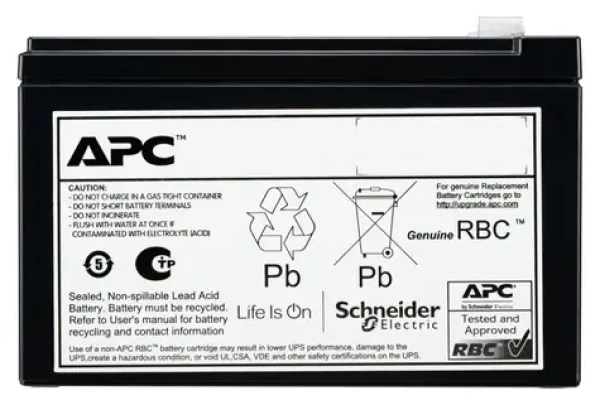 APC Náhradní baterie pro UPS SRV3KI-E černá / Baterie pro UPS / 72V DC / 9Ah / VRLA / 0-40°C (APCRBCV205)