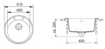 FRANKE - Rondo Fragranitový dřez ROG 610, průměr 51 cm, šedý kámen 114.0284.731