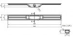 I-Drain - Linear 54 Nerezový sprchový žlab, délka 80 cm, s hydroizolací ID4M08001X1