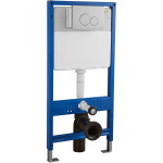 CERANO - Ovládací tlačítko splachování Duo k WC modulu Profi - ABS - chrom CER-8050BD80362